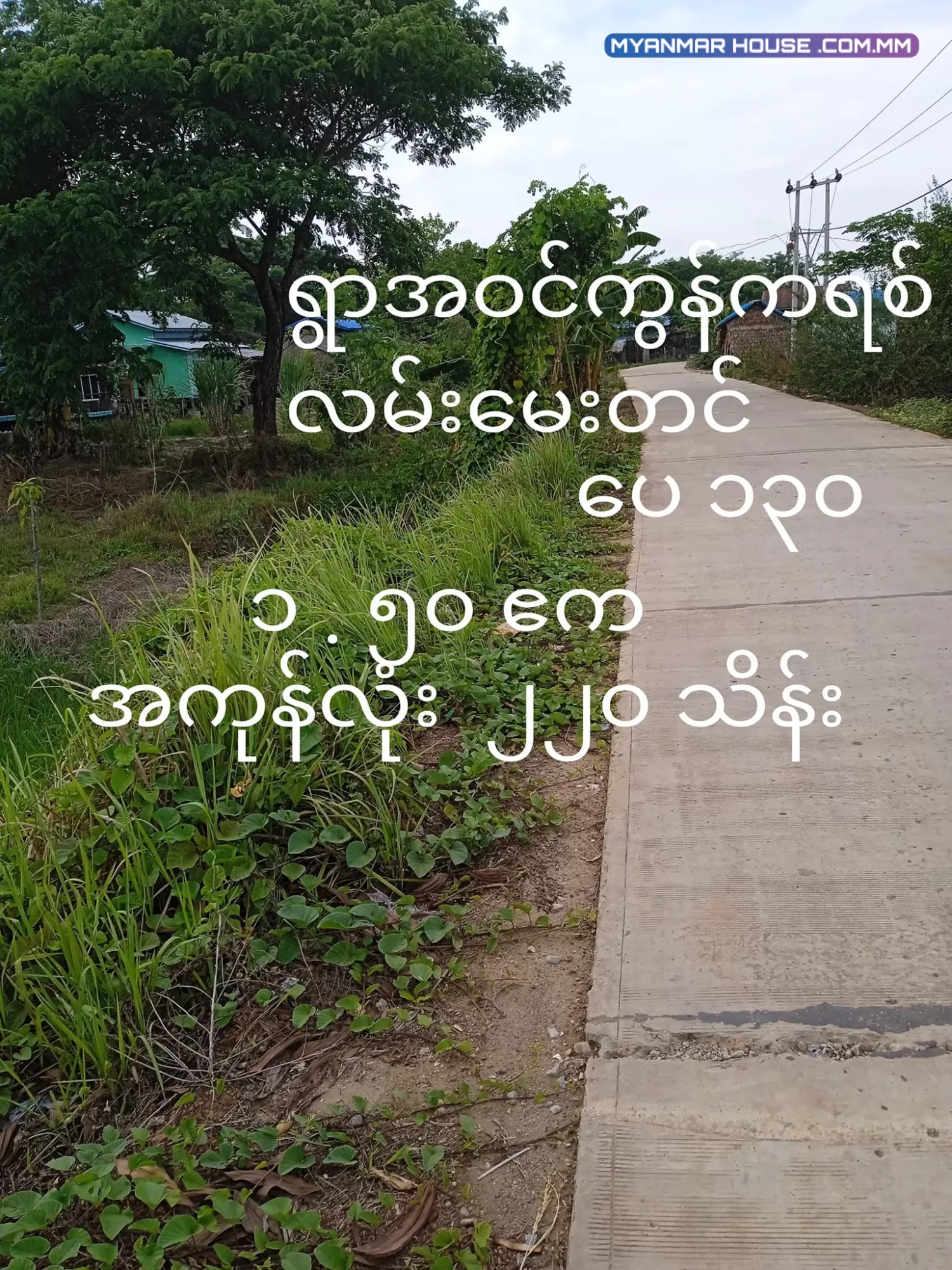 ရန်ကုန် အနောက်ပိုင်းတဣသိုလ် ထန်းတပင်မြို့နယ် ခြံကွက်များရောင်းရန်ရှိပါသည်