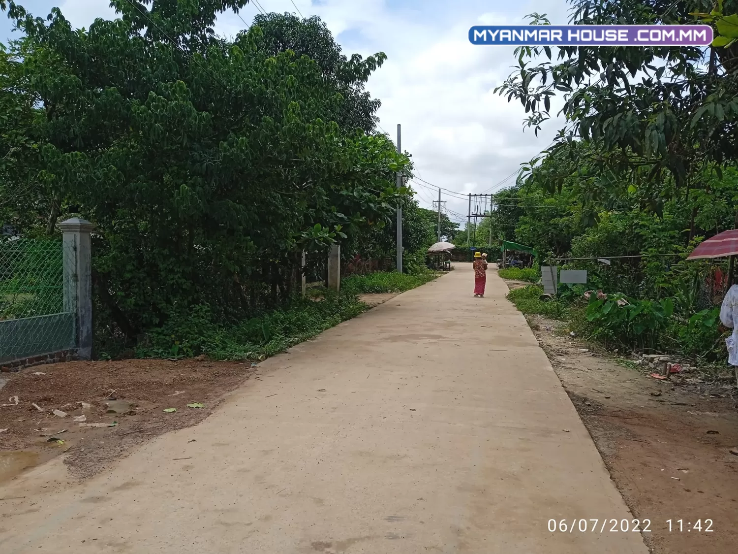 ခြံရောင်းမည် လှည်းကူး မြို့နယ် ကျွန်းကလေး ပိုင် ညောင်ကုန်းကွက်သစ် ၁ လမ်း