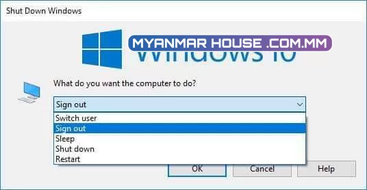 Windows ကို Shut Down ချဖို့ အမြန်ဆုံး shortcut တွေ