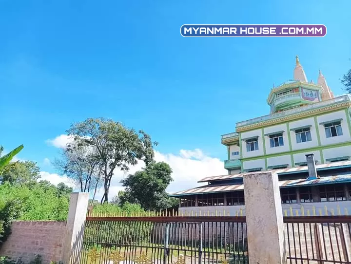 တောင်ကြီးမြို့ ဘုရားဖြူရပ်ကွက်  ဓမ္မဥယျာဉ် ဘုန်းကြီးကျောင်းအနောက်  မြေကွက်လွတ် အုတ်တံတိုင်းခက်ပီး  ပေ(60 × 60)/ဈေး 950 